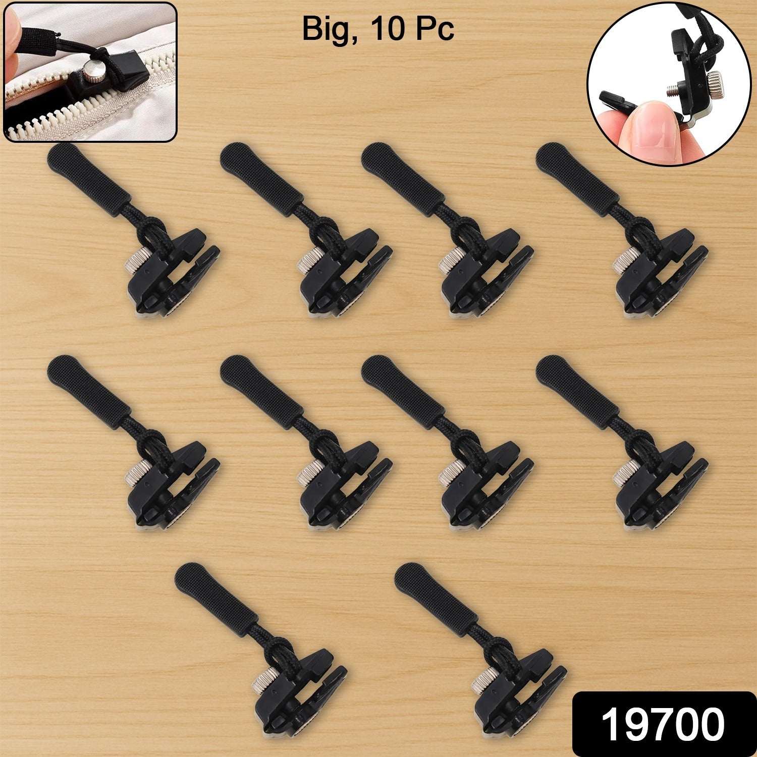Portable Universal Detachable Zipper Slider (10 Pc / Big) Portable Universal Detachable Zipper Slider (10 Pc / Big)